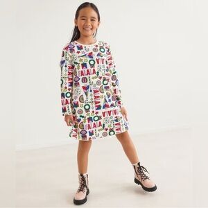 Hanna Andersson Falalala Christmas Dress size 4